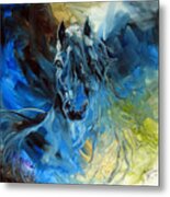 Blue Ghost  Equine Art Original Oil Metal Print