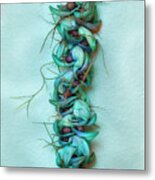 Blue Jade Lei With Hinahina Metal Print