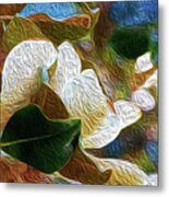 Blue Magnolia Metal Print