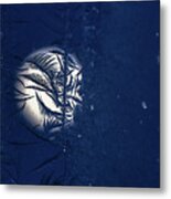 Blue Moon Frosty Trees Metal Print