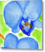 Blue Orchids Metal Print