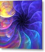 Blue Pastel Cyclone Metal Print