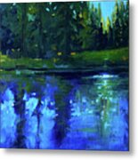 Blue Reflection Metal Print