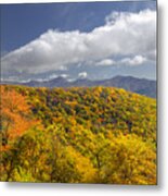 Blue Ridge Mountains In Autumn Color Metal Print