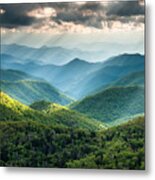 Blue Ridge Southern Appalachian Mountain Light Show Metal Print