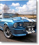 Blue Skies Cruising - 1967 Eleanor Mustang Metal Print