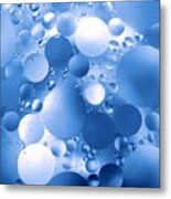 Blue Sphere Flow Metal Print