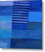 Blue Stripes 7 Metal Print