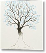 Blue Tree Metal Print