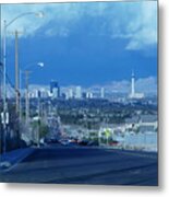 Blue Vegas Metal Print