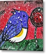 Bluebird Of The Season Metal Print