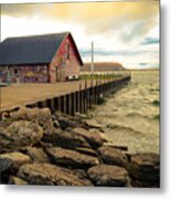 Blustery Day At Anderson Barn Metal Print