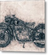 Bmw R32 - 1919 - Motorcycle Poster - Automotive Art Metal Print