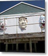 Boardwalk Clowns Metal Print