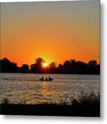 Boat At Last Light Metal Print