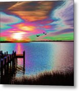 Boat Dock 2 Metal Print