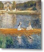 Boating On The Seine Metal Print