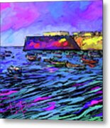 Boats In Cadiz, Spain Metal Print