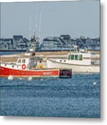 Boats In Scituate Harbor Metal Print