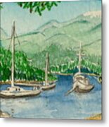 Boats On Bedwell Bay Vancouver Metal Print