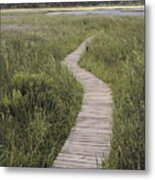 Bodie Island Boardwalk In The Outer Banks Of North Carolina Metal Print