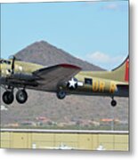 Boeing B-17g Flying Fortress N93012 Nine-o-nine Deer Valley Arizona April 13 2016 Metal Print