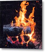 Bon Fire In Fresco Metal Print