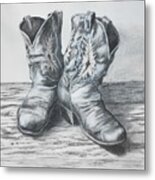 Boots At The End Of The Day Metal Print