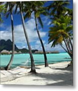 Bora Bora Beach Hammock Metal Print