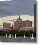 Boston Charles River Sailboats Metal Print
