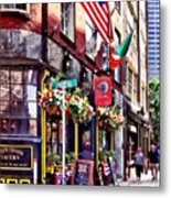 Boston Ma - Restaurants On Creek Square Metal Print