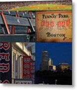 Boston Red Sox And Fenway Park Collage Metal Print