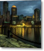 Boston Skyline Metal Print