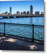 Boston Skyline Harvard Bridge Photo Metal Print