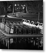 Boston Swan Boat Metal Print