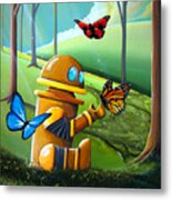 Bot And The Butterflies Metal Print
