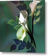 Bouquet In White Metal Print
