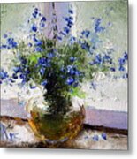Bouquet Of Blue Wild Flowers Metal Print