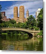 Bow Bridge In Central Park Metal Print