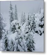 Bow Summit Winter Landscape 02 Metal Print