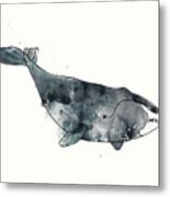 Bowhead Whale From Whales Chart Metal Print