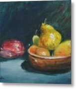 Bowl Of Fruit By Alan Zawacki Metal Print