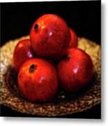 Bowl Of Pomegranates Metal Print