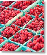 Boxes Of Raspberries Metal Print