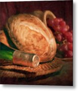 Bread And Wine Metal Print