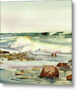 Breaking Seas Metal Print