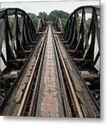 Bridge On The River Kwai In Thailand Metal Print