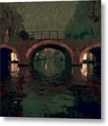 Bridge Over Amsterdam Canals Metal Print
