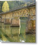 Bridge Over Watauga River On Wilbur Dam Rd Metal Print
