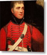British Officer In Red Uniform Metal Print